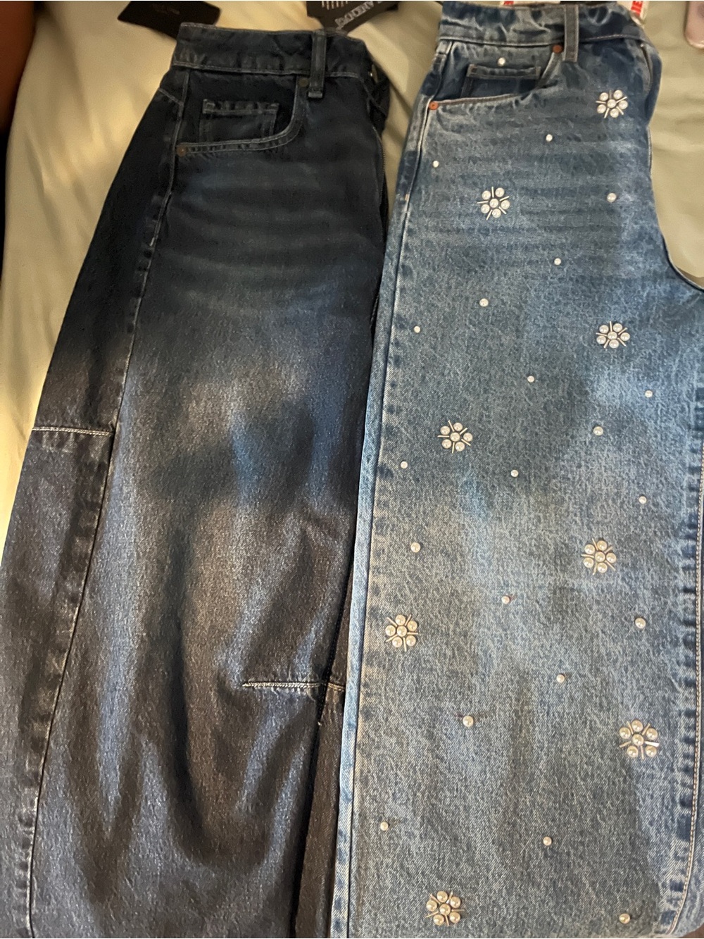 rag & bone Dark Indigo Wide-Leg Panel Jeans - Picture 3 of 3